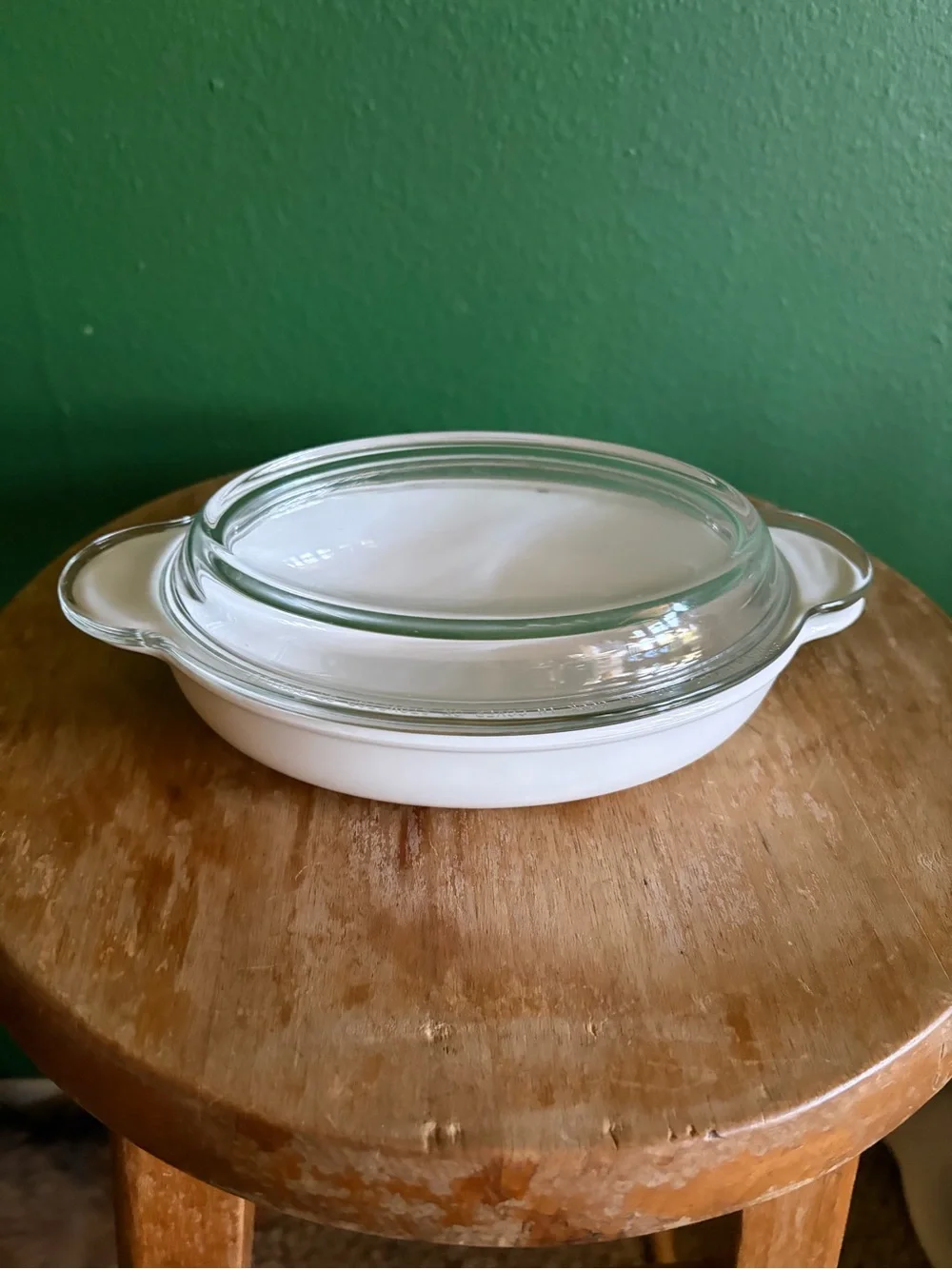 Pyrex Visions mini Casserole Dish V-14-B in White w/ Lid